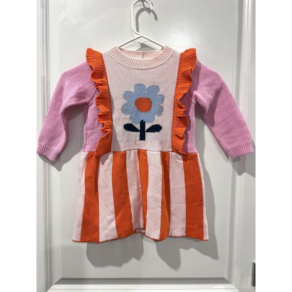 Munich Blue Baby Girl Toddler Infant Child Lot Of 3 Sweater Dresses 12-18 Months - Picture 11 of 16